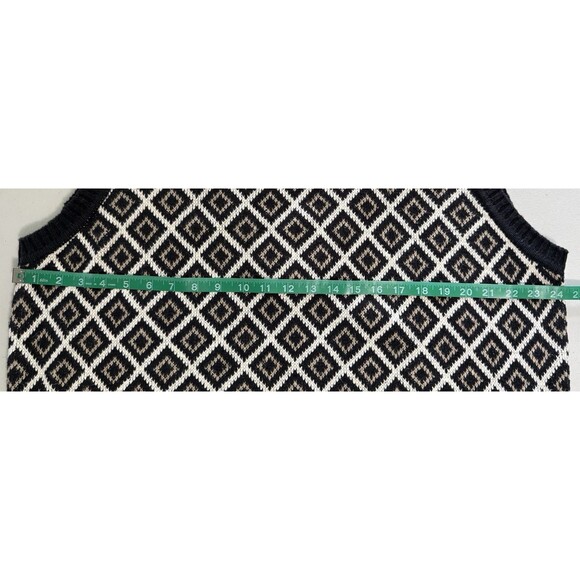 Vintage Kenneth Gordon Men’s Y2K Geometric Knit Sweater Vest Preppy Academia Lg - Picture 6 of 7